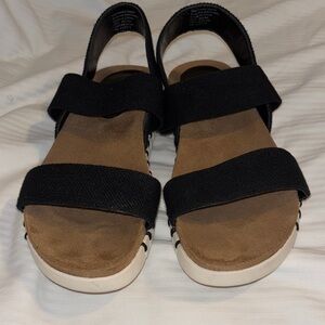 Black and Tan Sandals